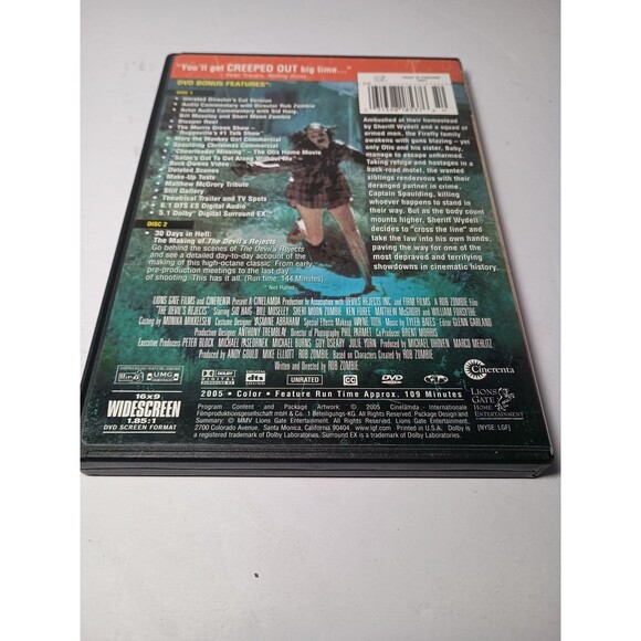 The Devils Rejects DVD Unrated 2 Disc Director's Cut Rob Zombie Hills Have Eyes - Picture 4 of 15